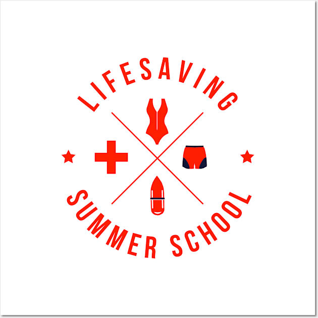 Baywatch Lifesaving Summer School Wall Art by Rebus28